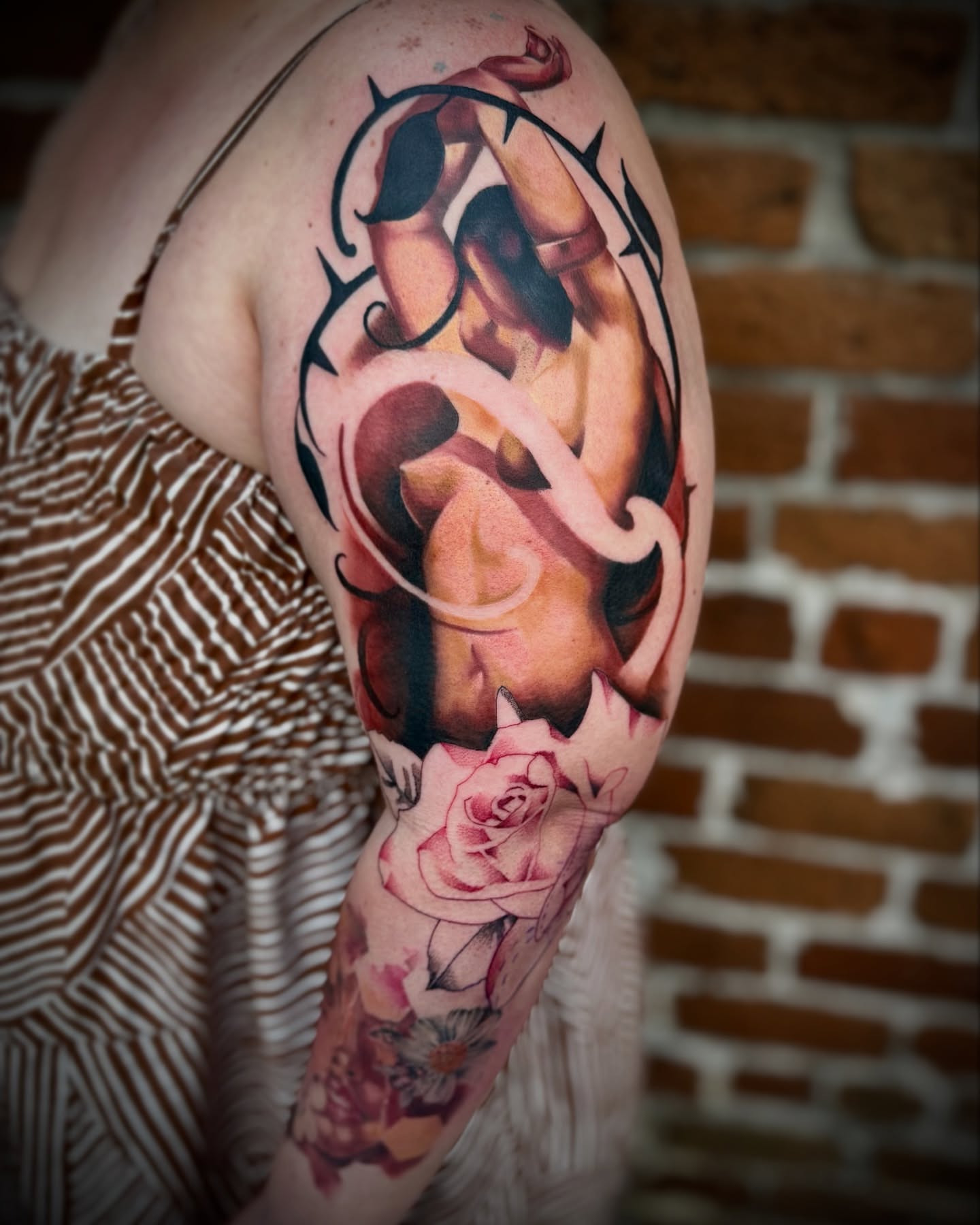Tattoo by @jamycarlton_ — realism, dotwork