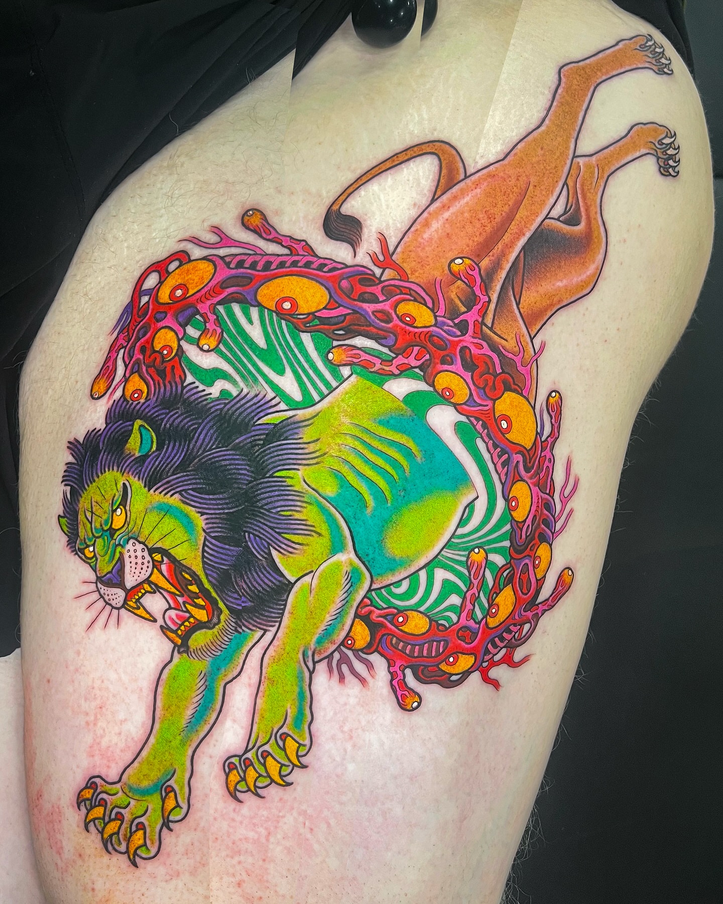 Tattoo by @curtbaer — new_school, surrealism