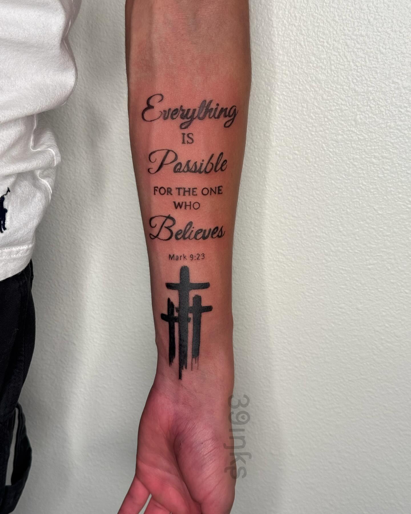 Script lettering lettering script tattoo on the forearm by Juliette :D