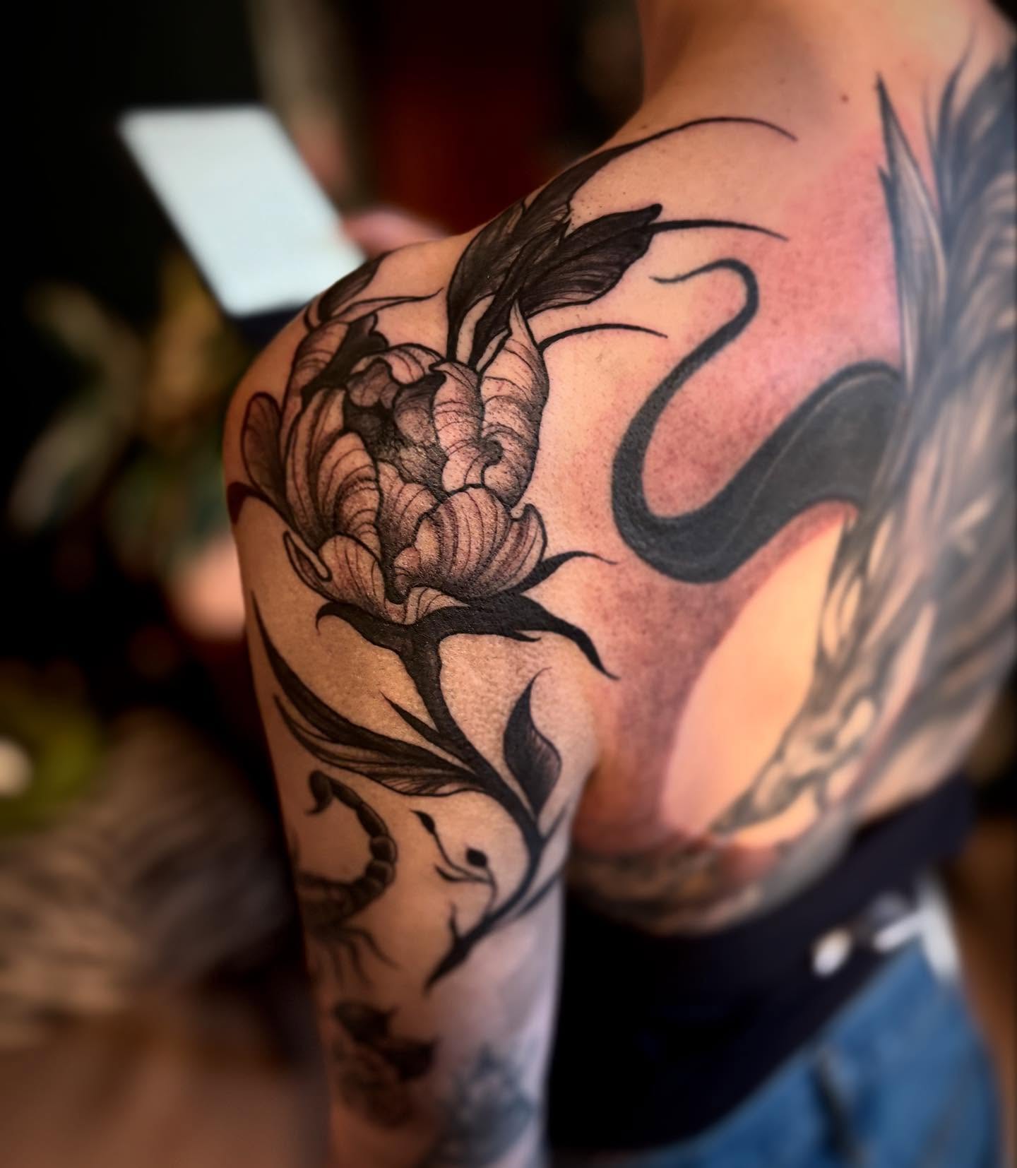 Tattoo by @chalmskinart — black_and_grey, realism