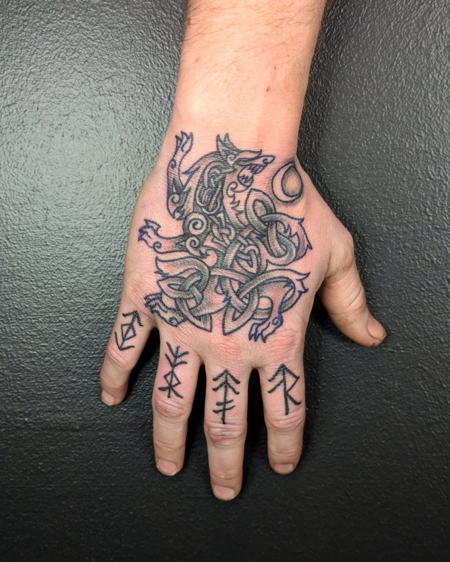 Tattoo by @tedslaymaker — black_and_grey, geometric