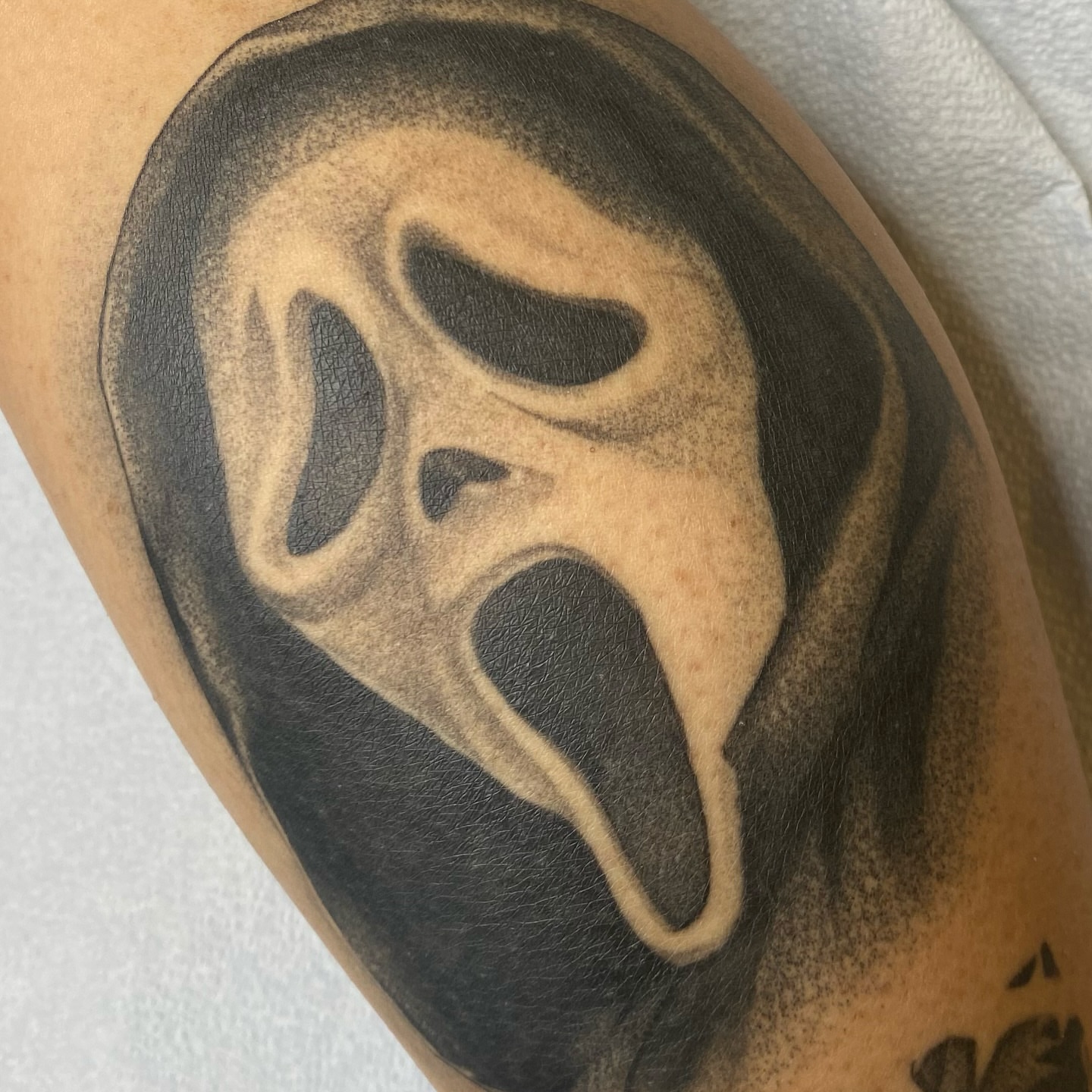 Tattoo by @tatdaddyangel — black_and_grey