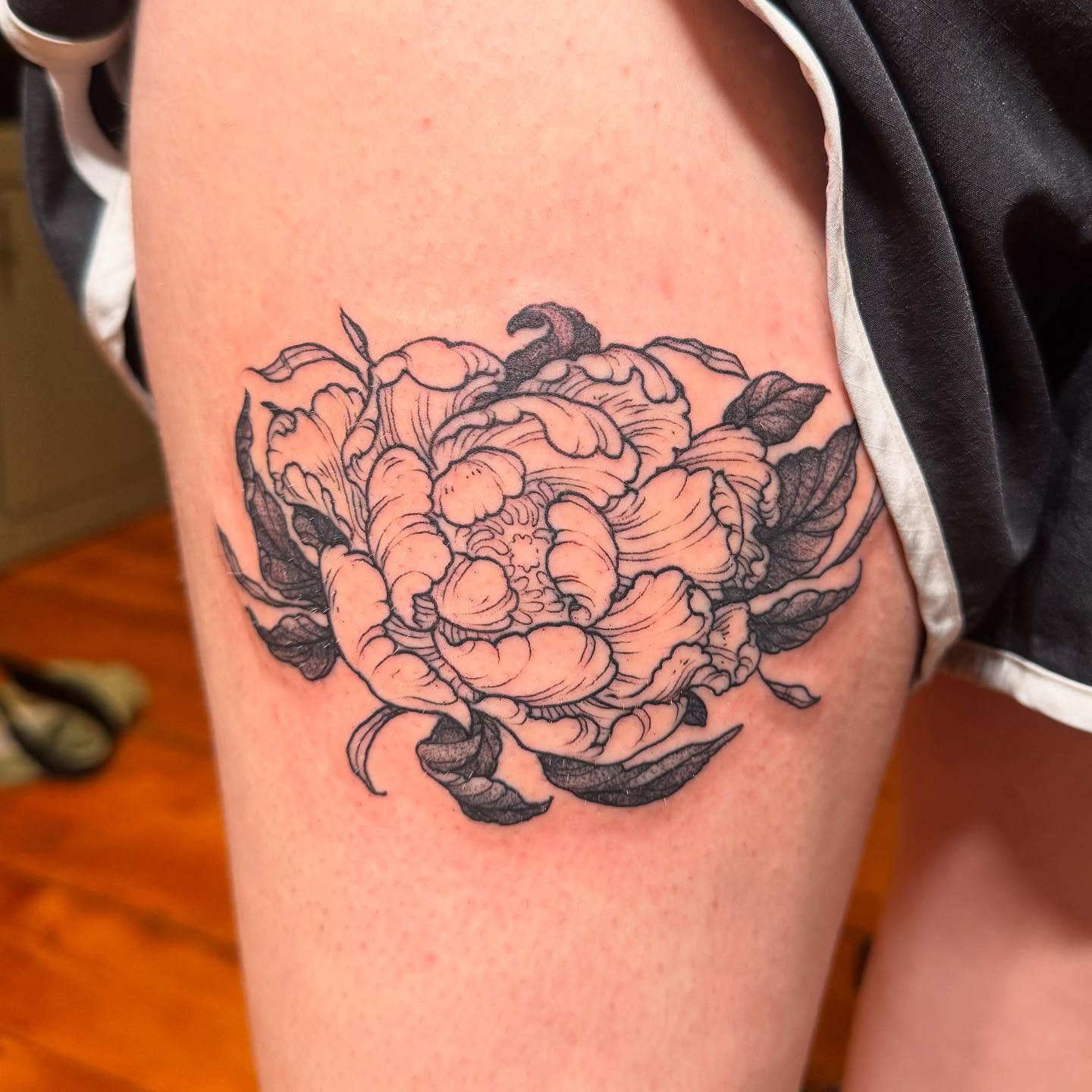 Tattoo by @rebekatattoos — black_and_grey