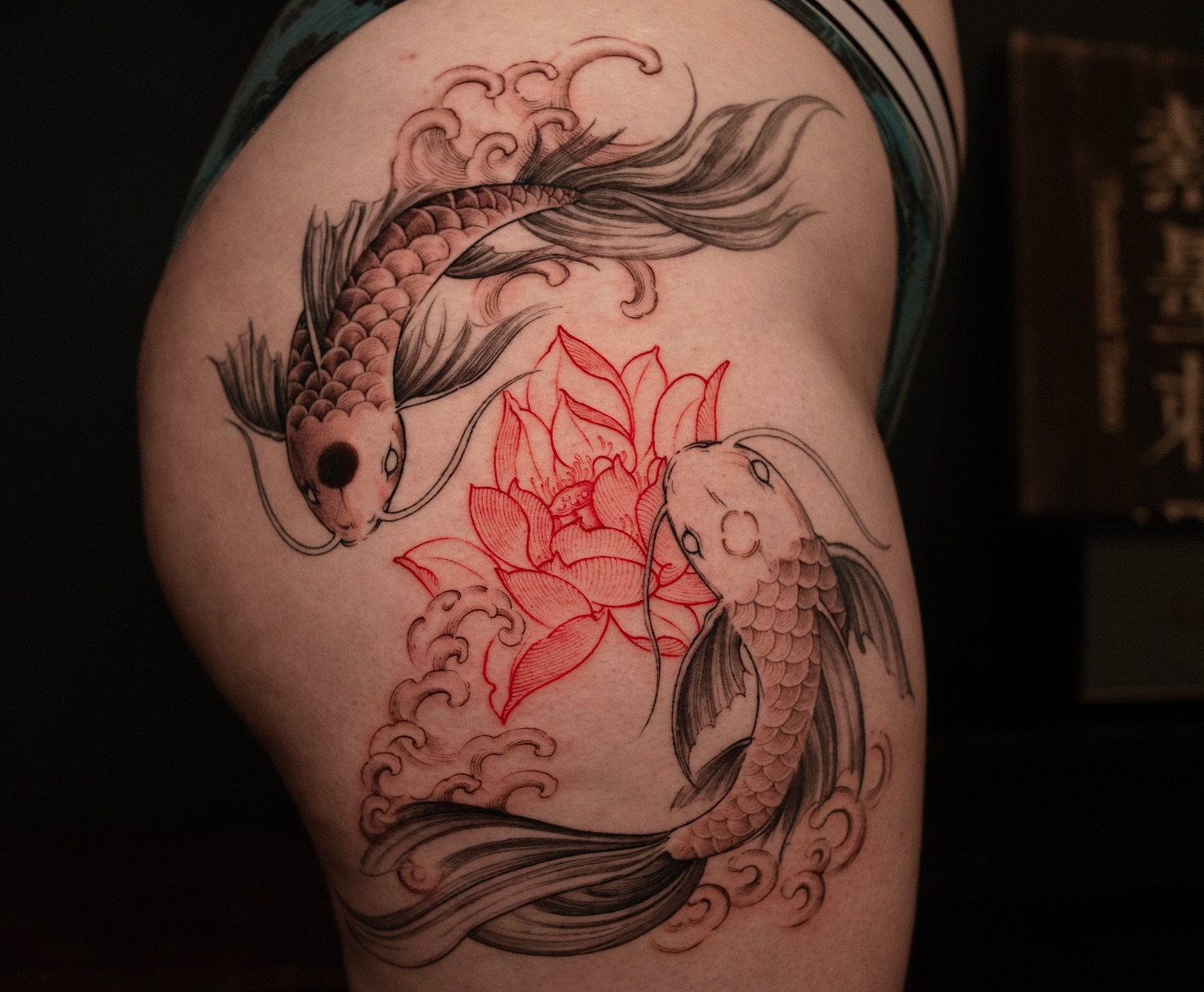 Tattoo by @evian_tat — japanese_irezumi, black_and_grey