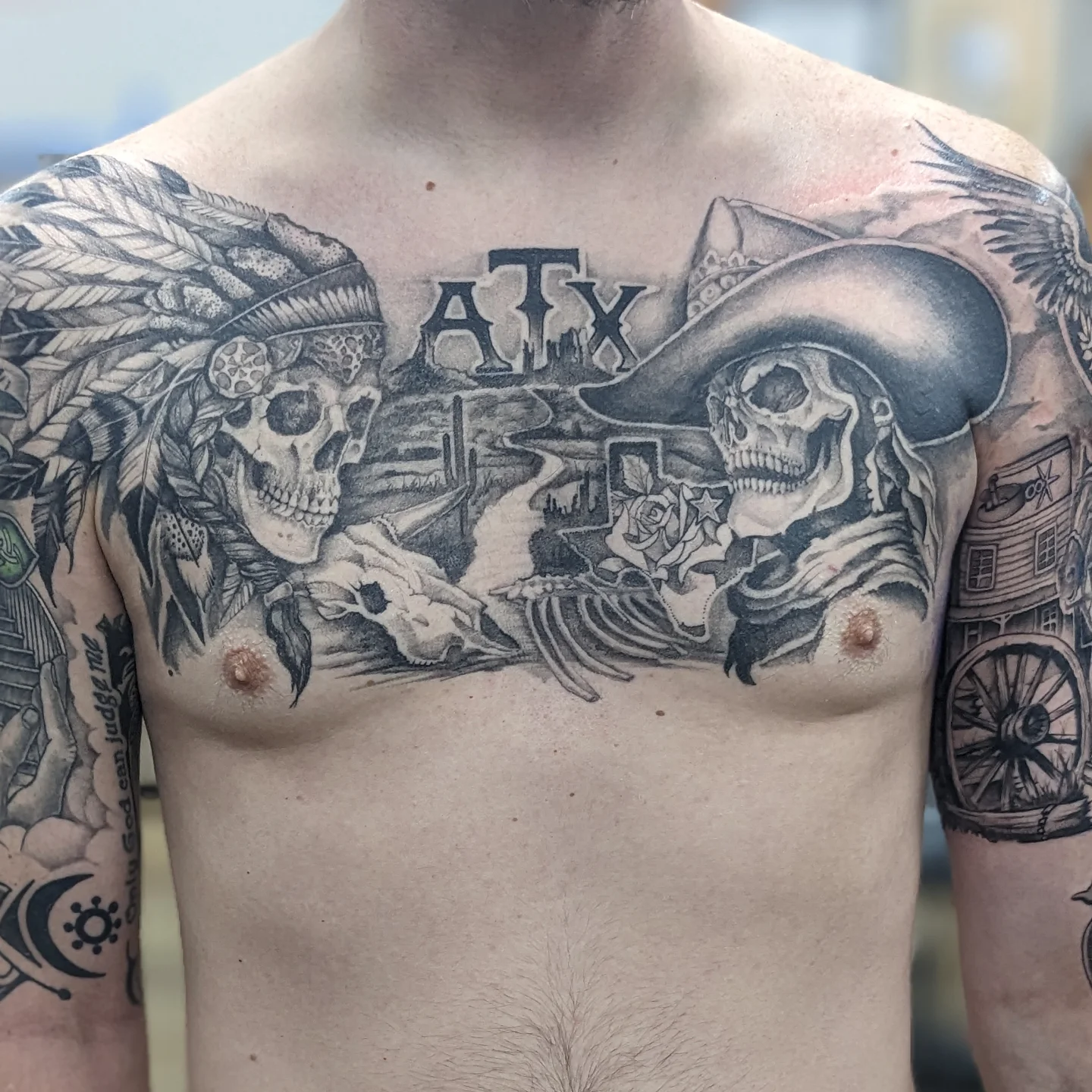 Tattoo by @lizzywiglz — black_and_grey, realism