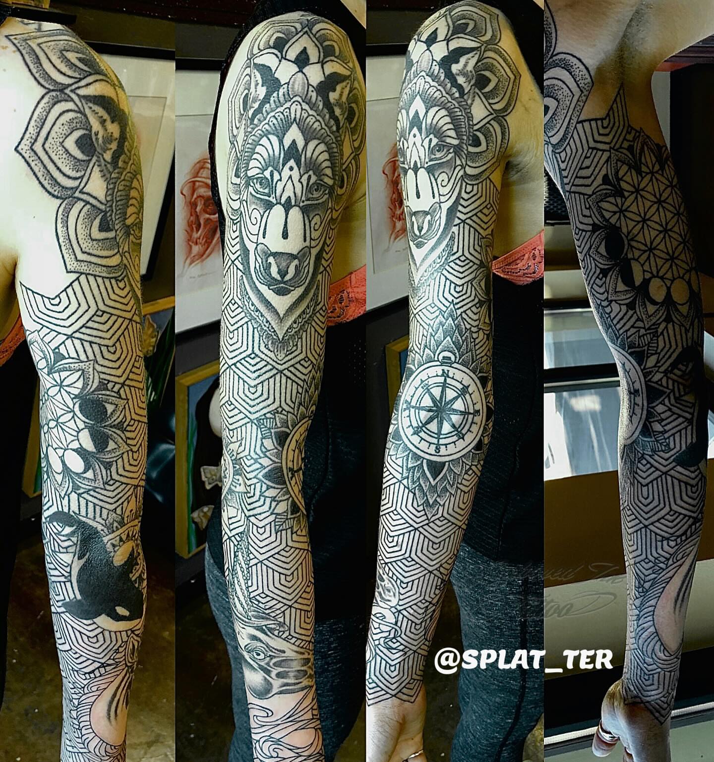 Tattoo by @splat_ter — geometric