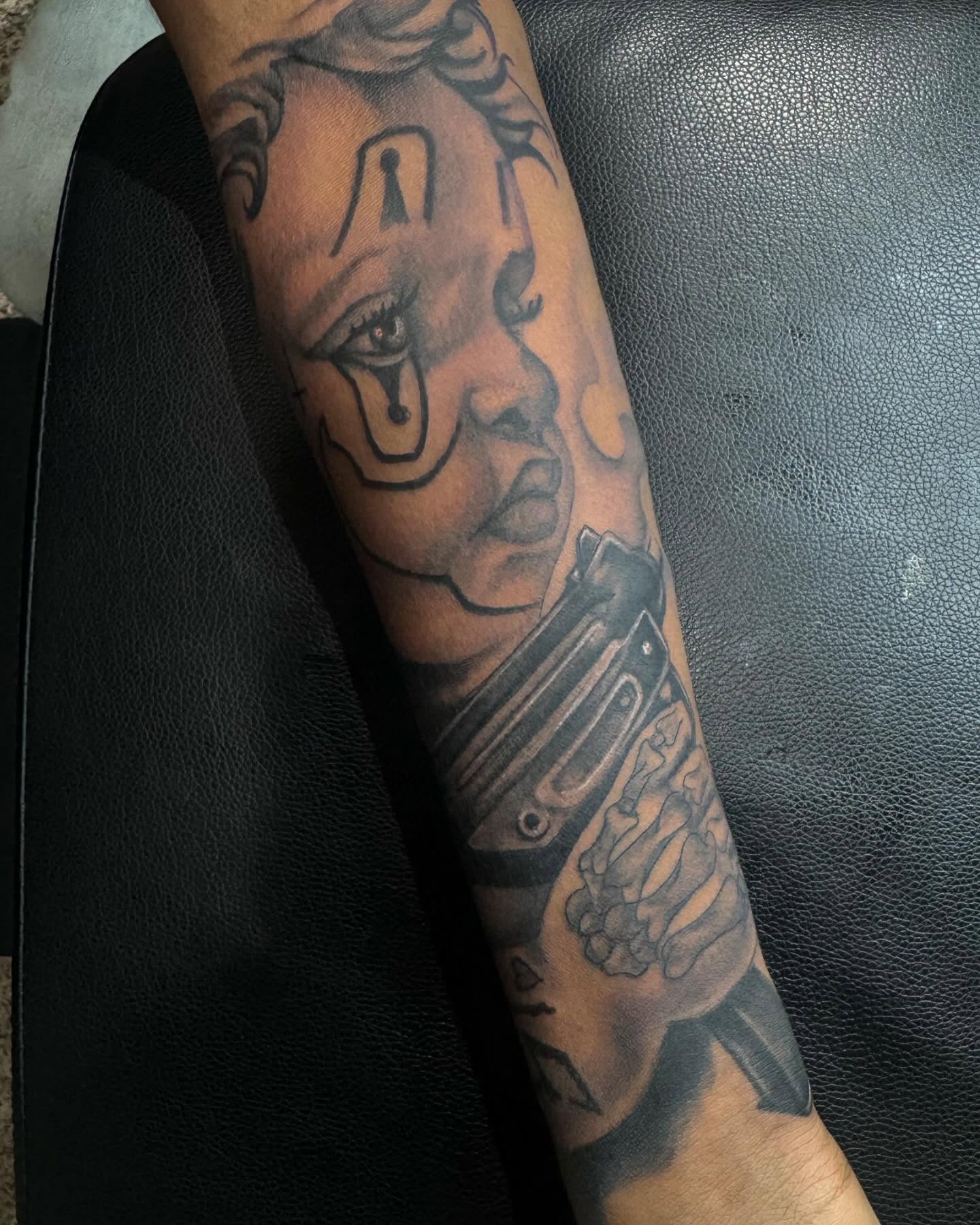 Tattoo by @tattzbankz — realism, black_and_grey