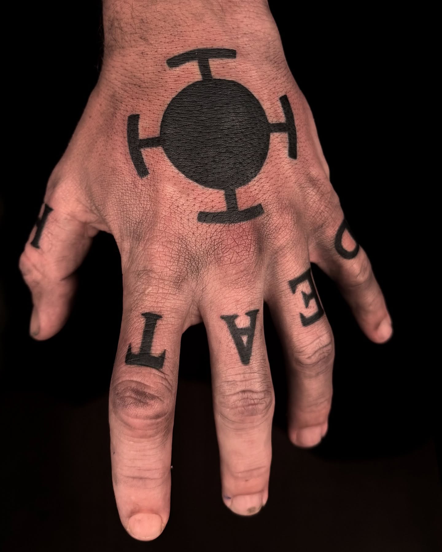 Geometric symbol geometric tattoo on the hand by Mika