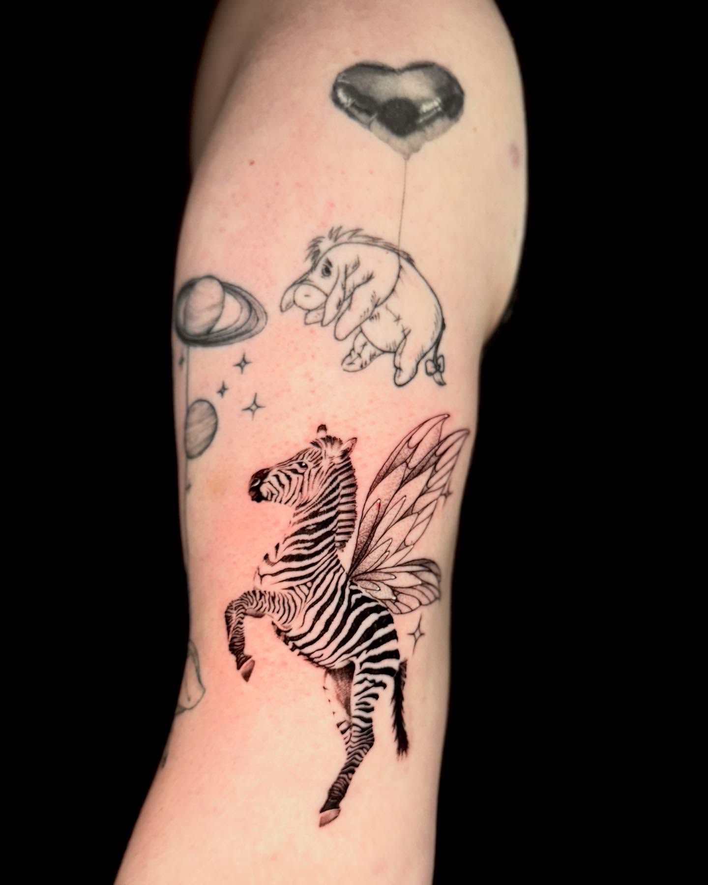 Tattoo by @amberstarrartistry — illustrative, surrealism
