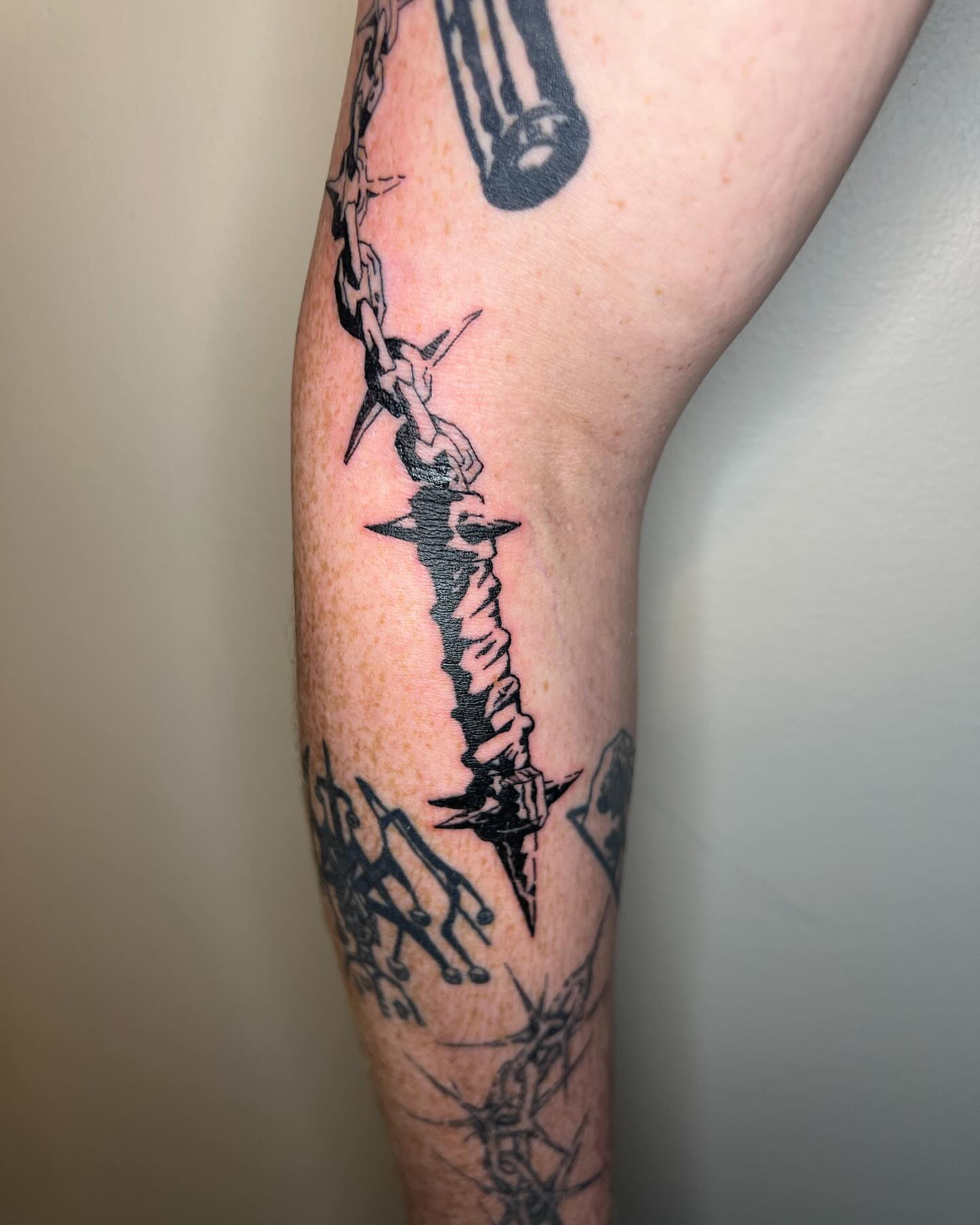 Tattoo by @ineedarocketlauncher — black_and_grey