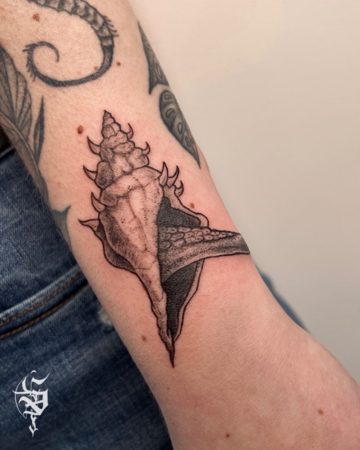 Tattoo by @foxhead_tattoo — black_and_grey