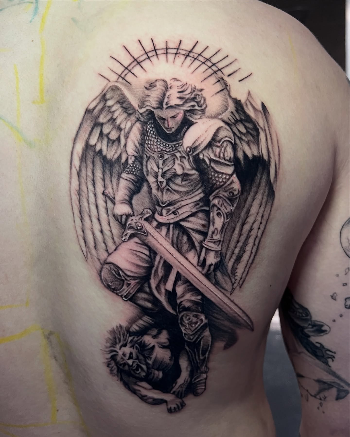 Tattoo by @tatsbysass — black_and_grey, realism