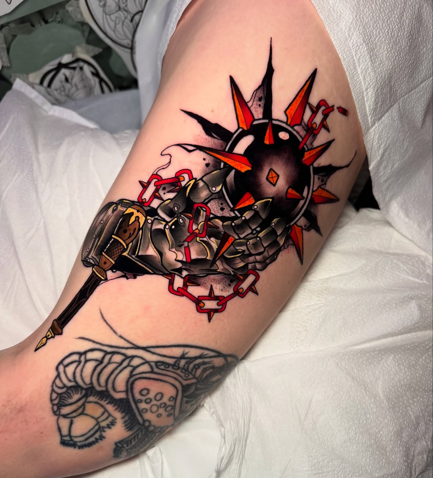 Tattoo by @shortyadtrtattoos β american_traditional, dotwork