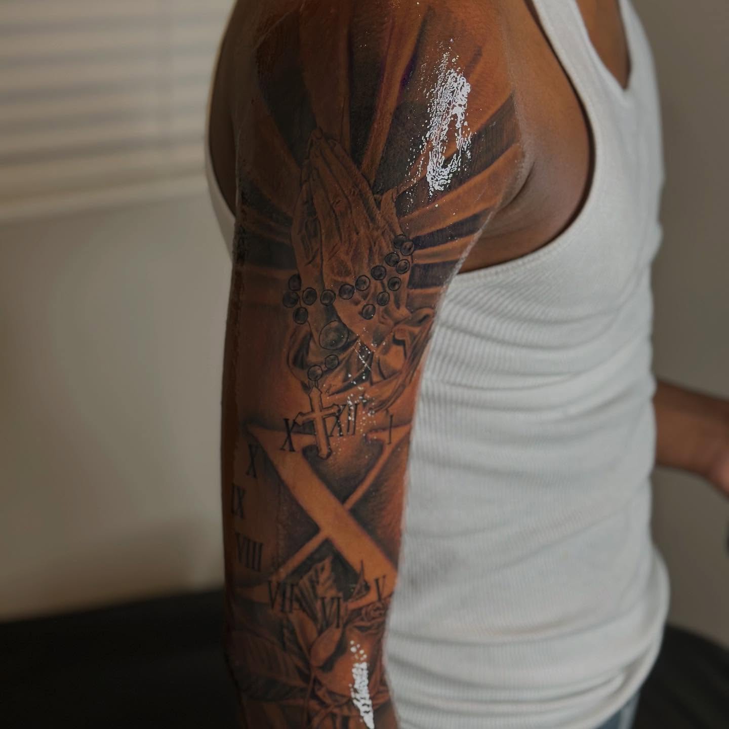 Cross and eagle American traditional tattoo on the forearm by I Am Mawlo! Welcome Fellow Mawlonians