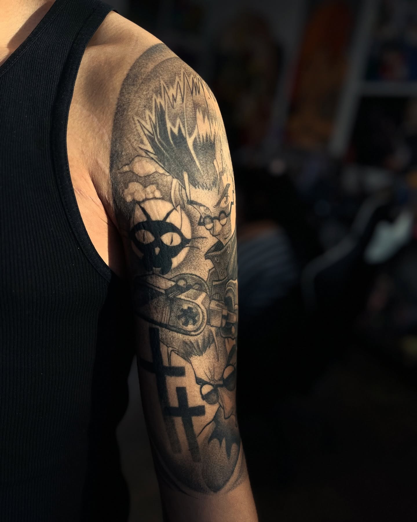 Tattoo by @jinx_inkz β dotwork, black_and_grey