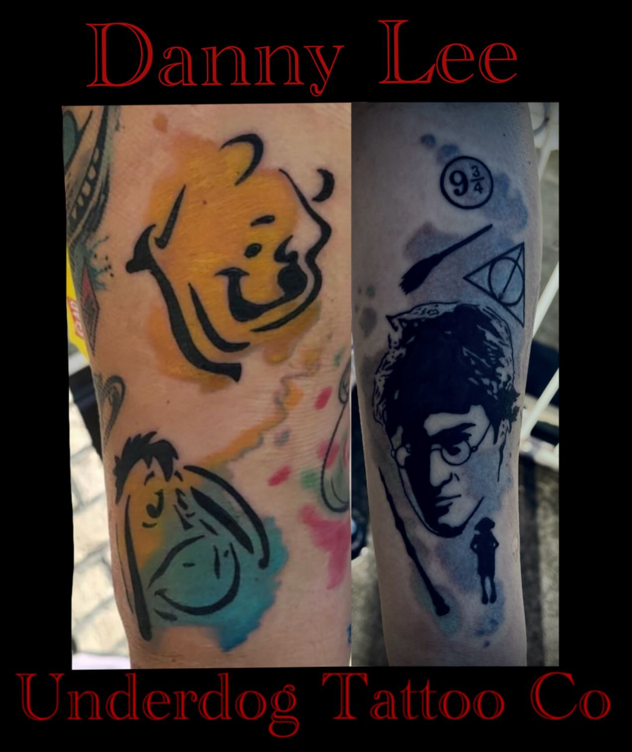 Tattoo by @dannyleeart — watercolor