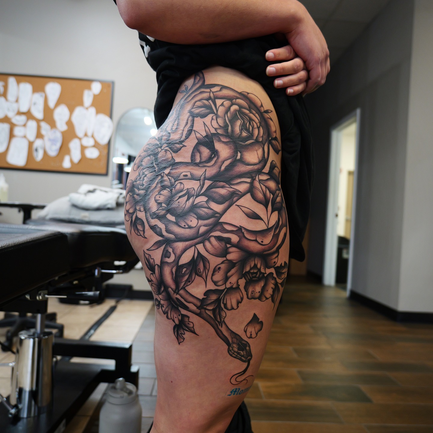 Tattoo by @dunebuggybobby — black_and_grey