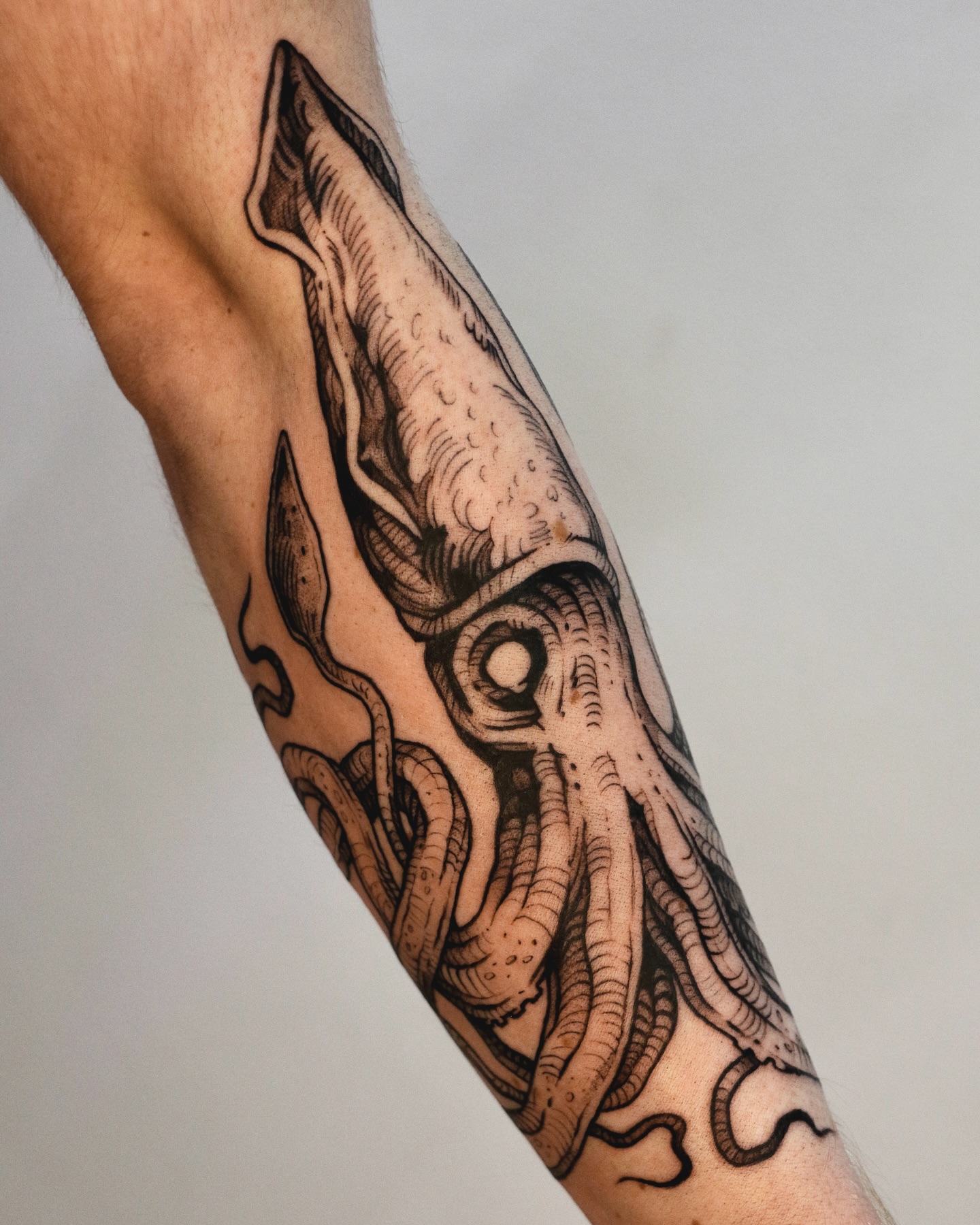 Tattoo by @baldpeaches — black_and_grey