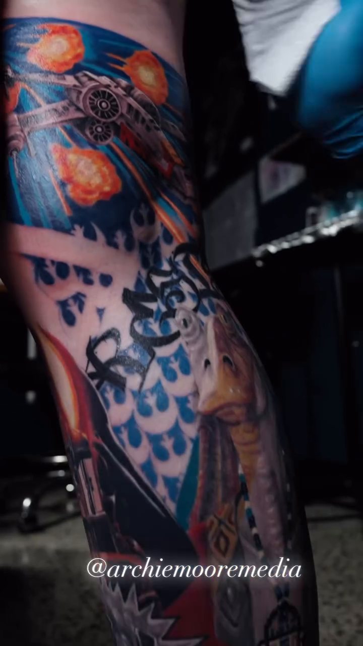 Dragon and spaceship japanese irezumi tattoo by Krys King Tattoos