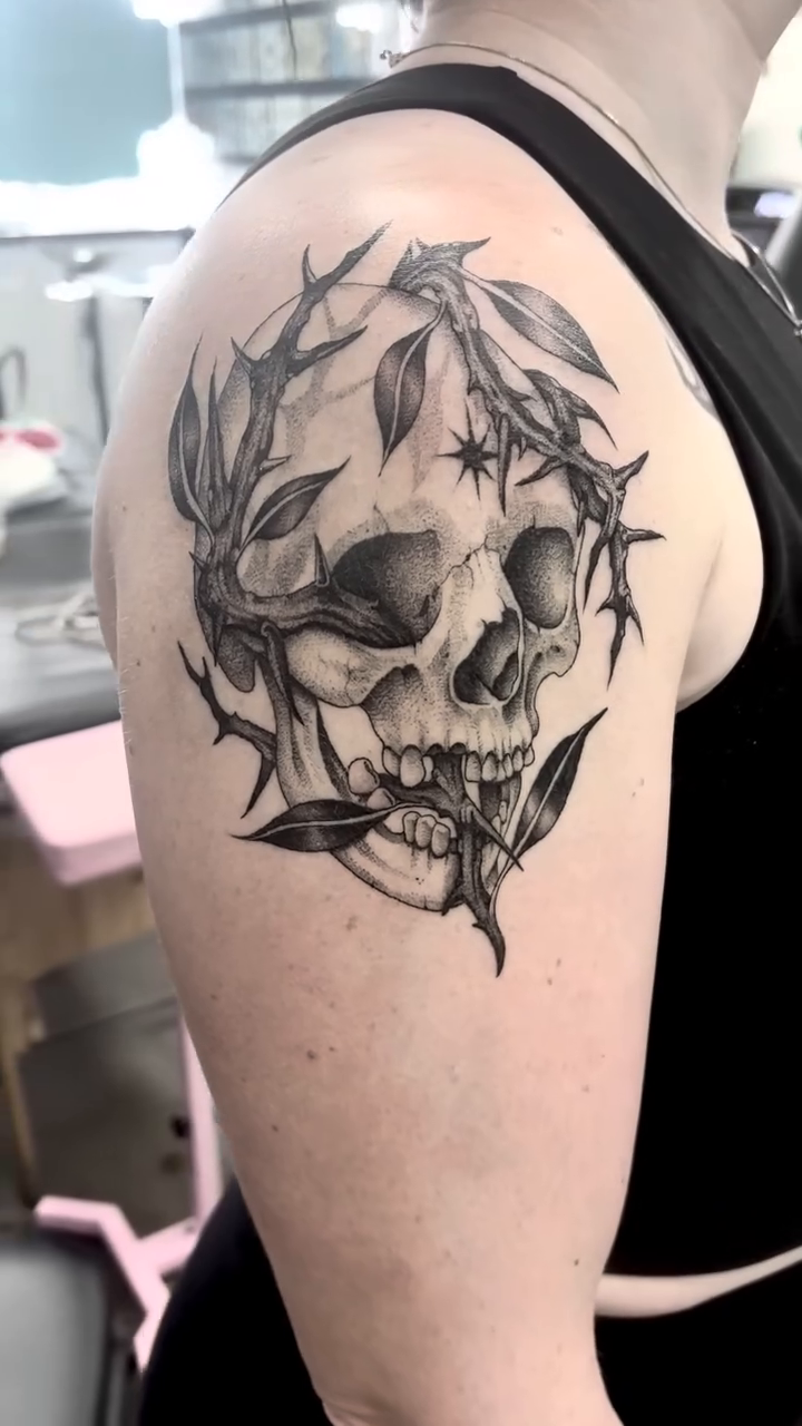 Tattoo by @zoedtattoos โ black_and_grey, realism