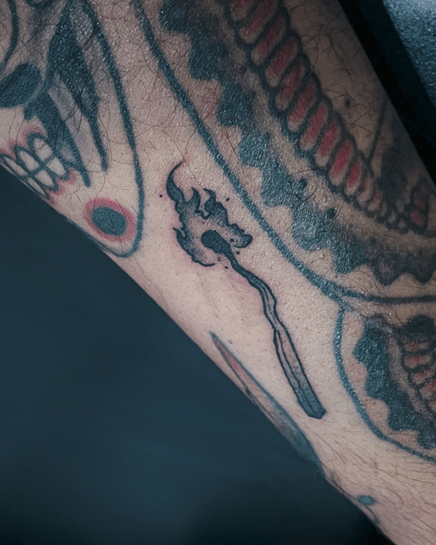 Tattoo by @terrordimensional — black_and_grey
