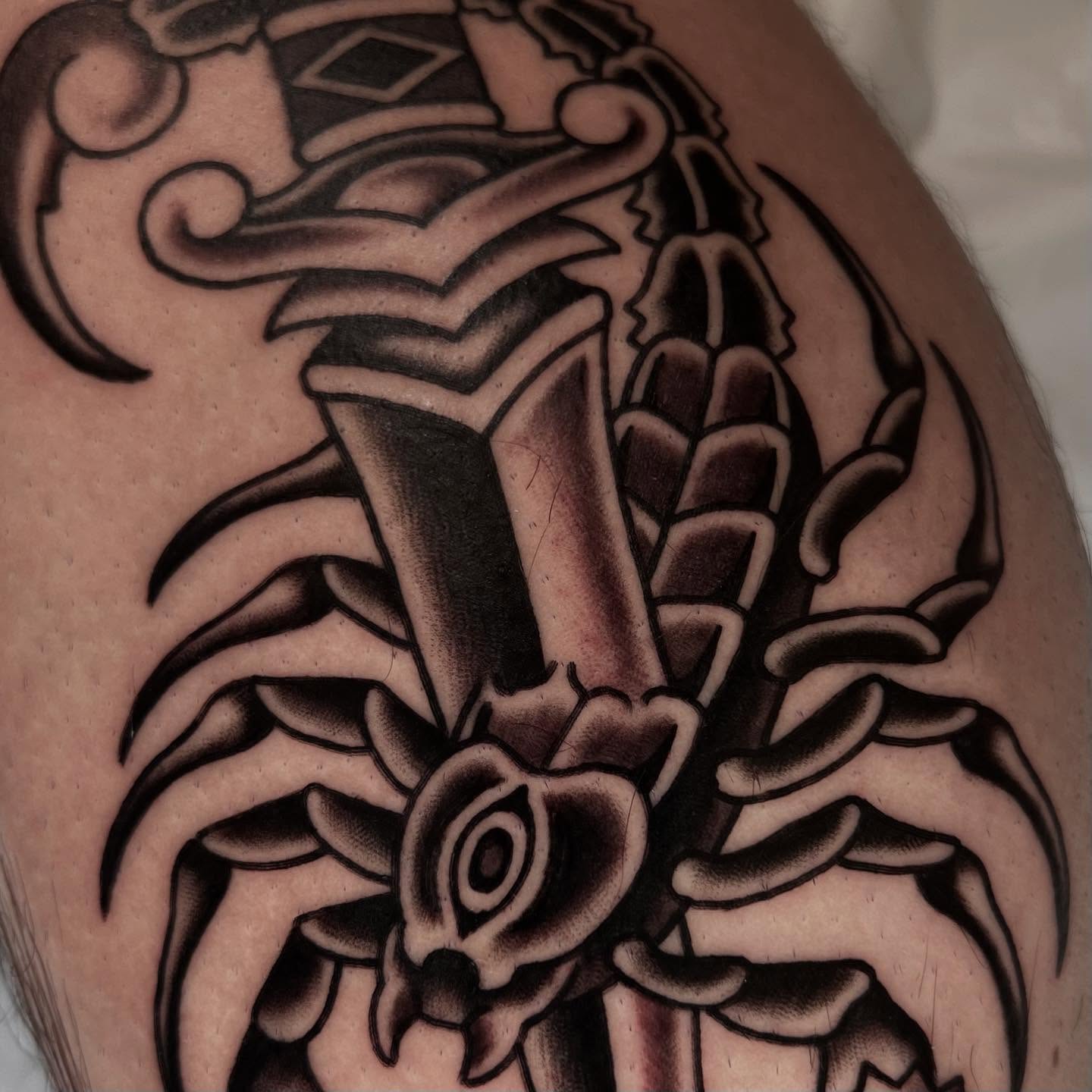 Tattoo by @brandontattoos — american_traditional, black_and_grey