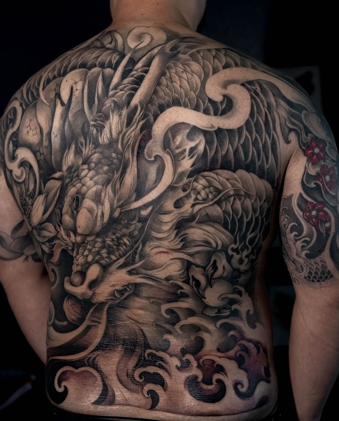 Tattoo by @1kc_laurenbeee — japanese_irezumi, black_and_grey