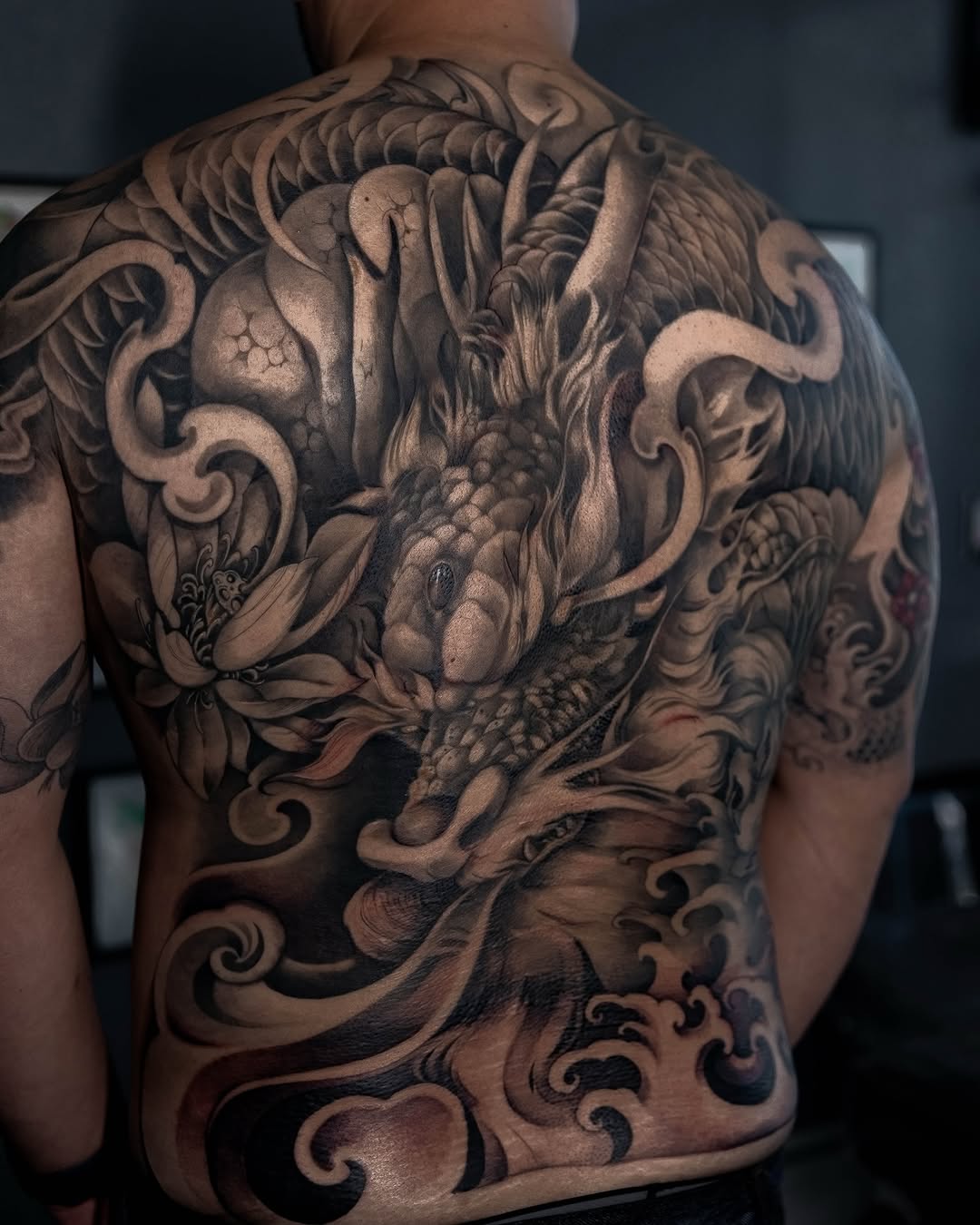 Tattoo by @1kc_laurenbeee — japanese_irezumi, black_and_grey