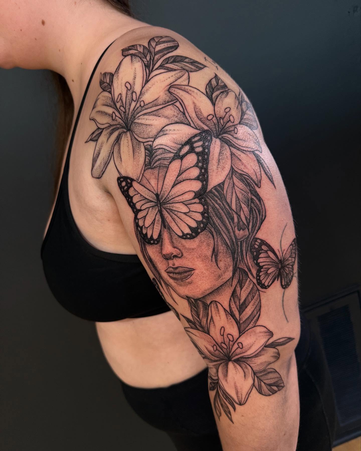 Tattoo by @tylerboltink — dotwork, realism