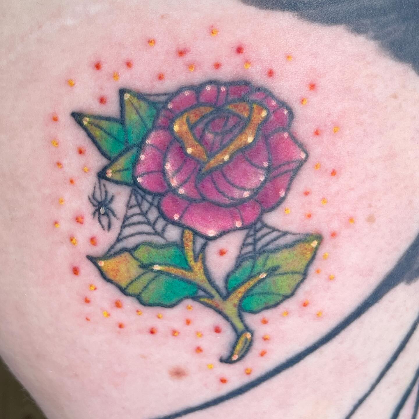 Rose dotwork tattoo on the forearm by 𓉸ྀི lola hoax tattoos𓉸ྀི