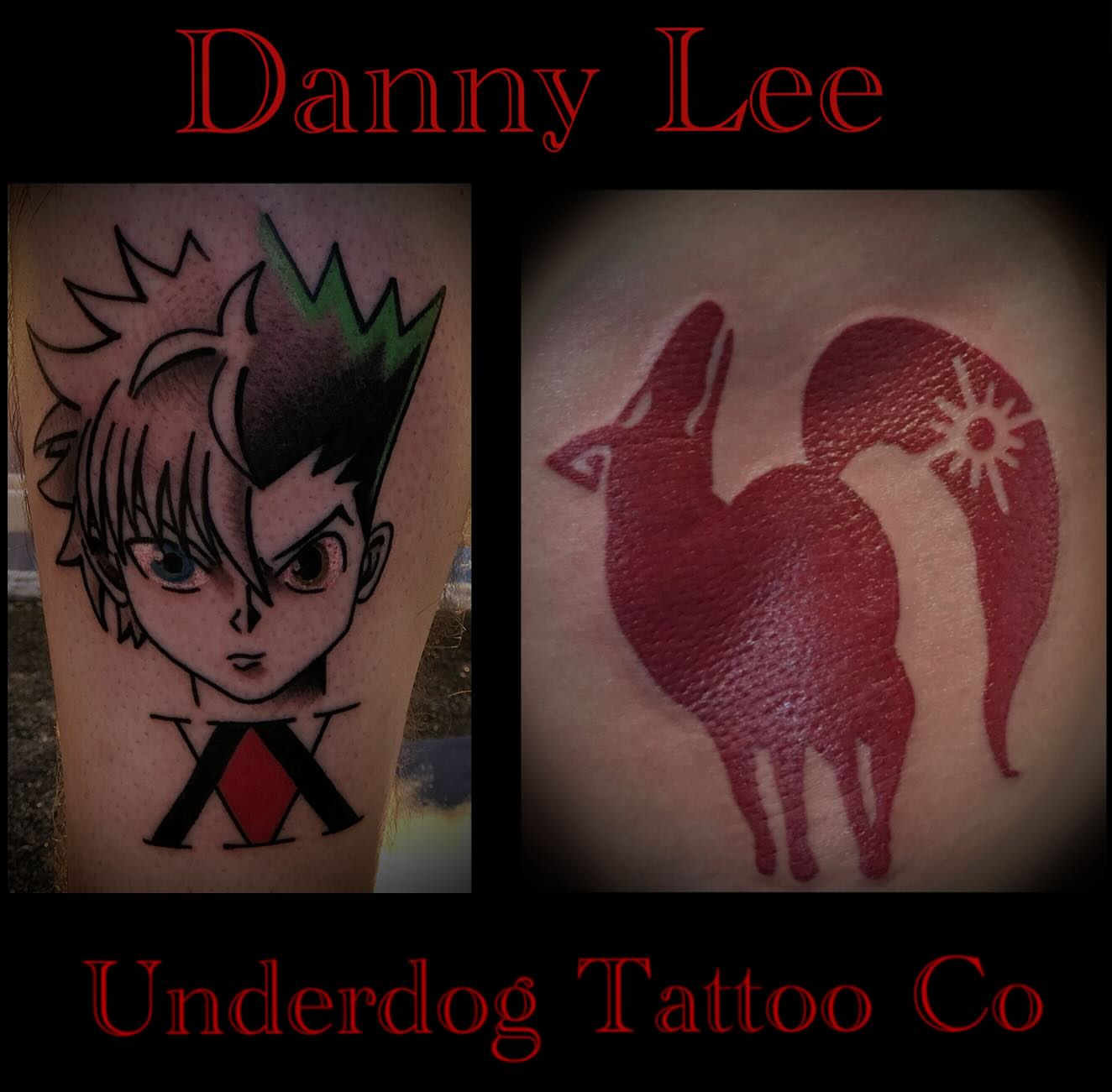 Tattoo by @dannyleeart — anime, dotwork