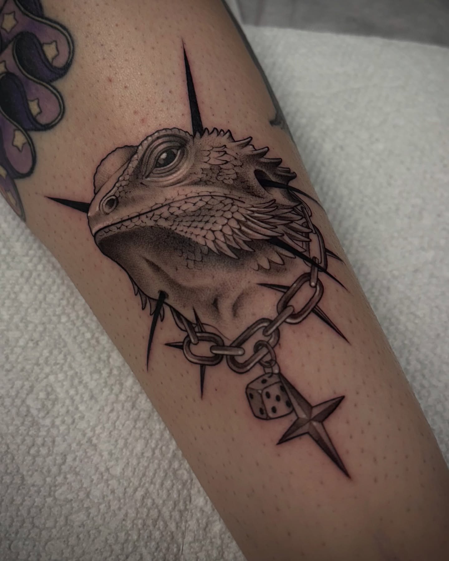 Tattoo by @tattoosbymeach — realism, black_and_grey