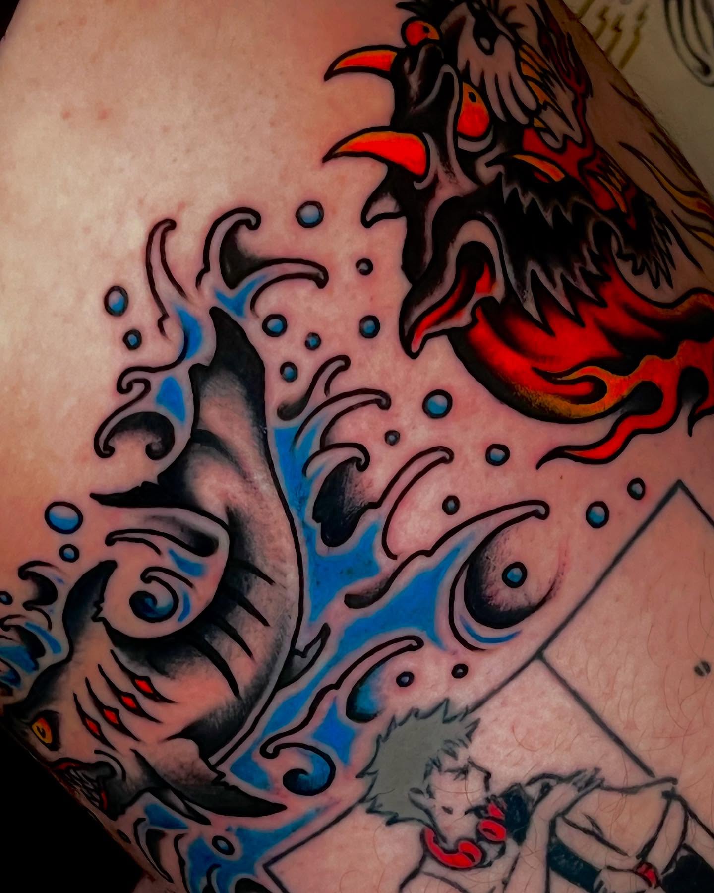 Tattoo by @elliot.liedgren — american_traditional, dotwork