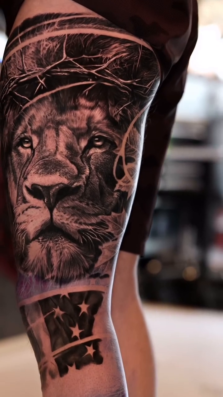 Tattoo by @tonytattooer — realism, black_and_grey