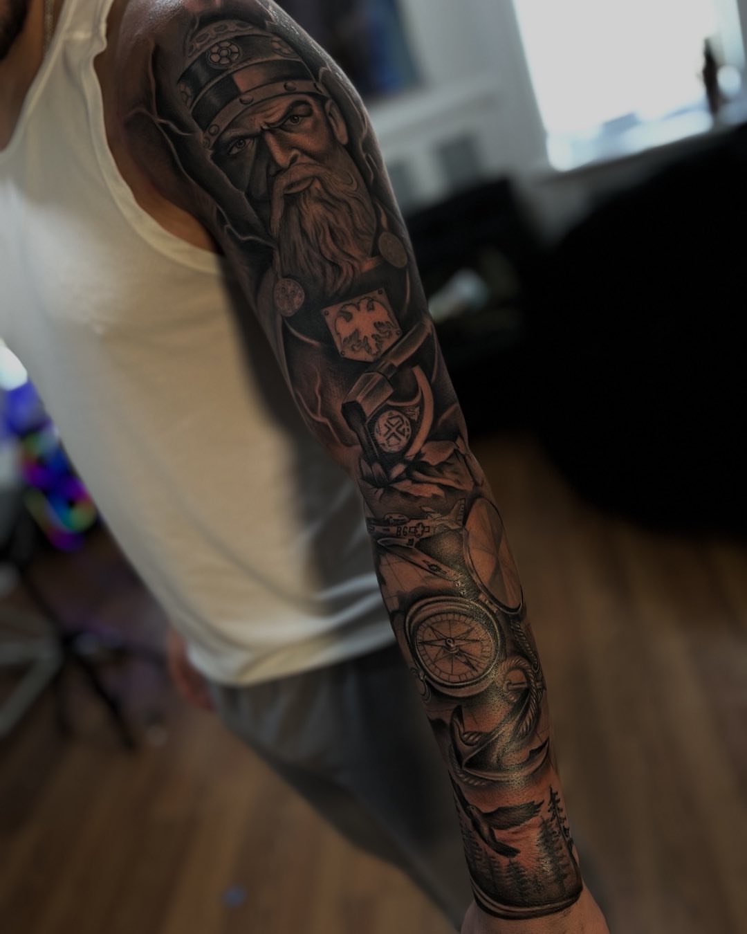 Tattoo by @greytatto_93 — black_and_grey, realism