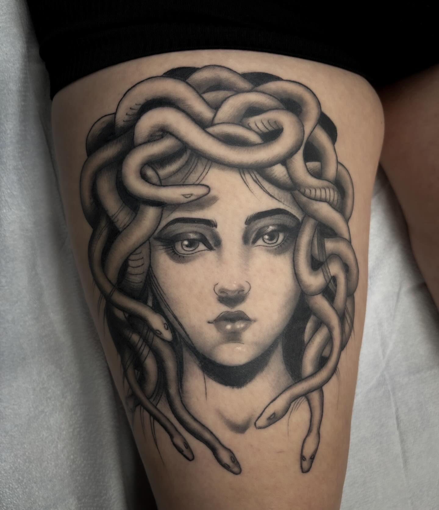 Tattoo by @tatzbyadam — black_and_grey, realism