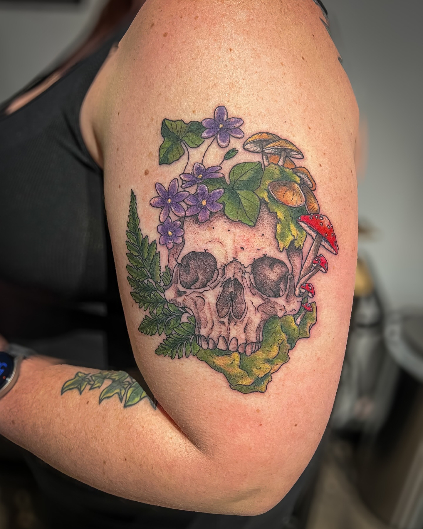 Tattoo by @reaganinks — realism, dotwork
