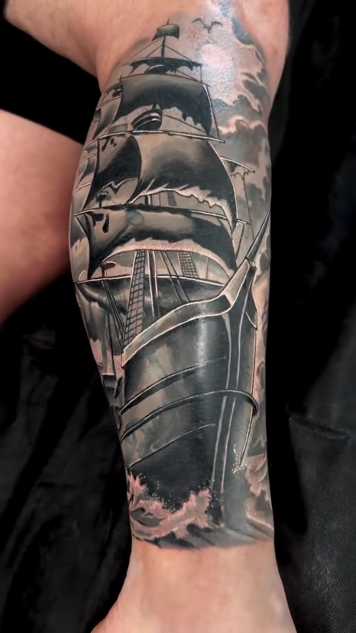 Tattoo by @weaver214 — realism, black_and_grey