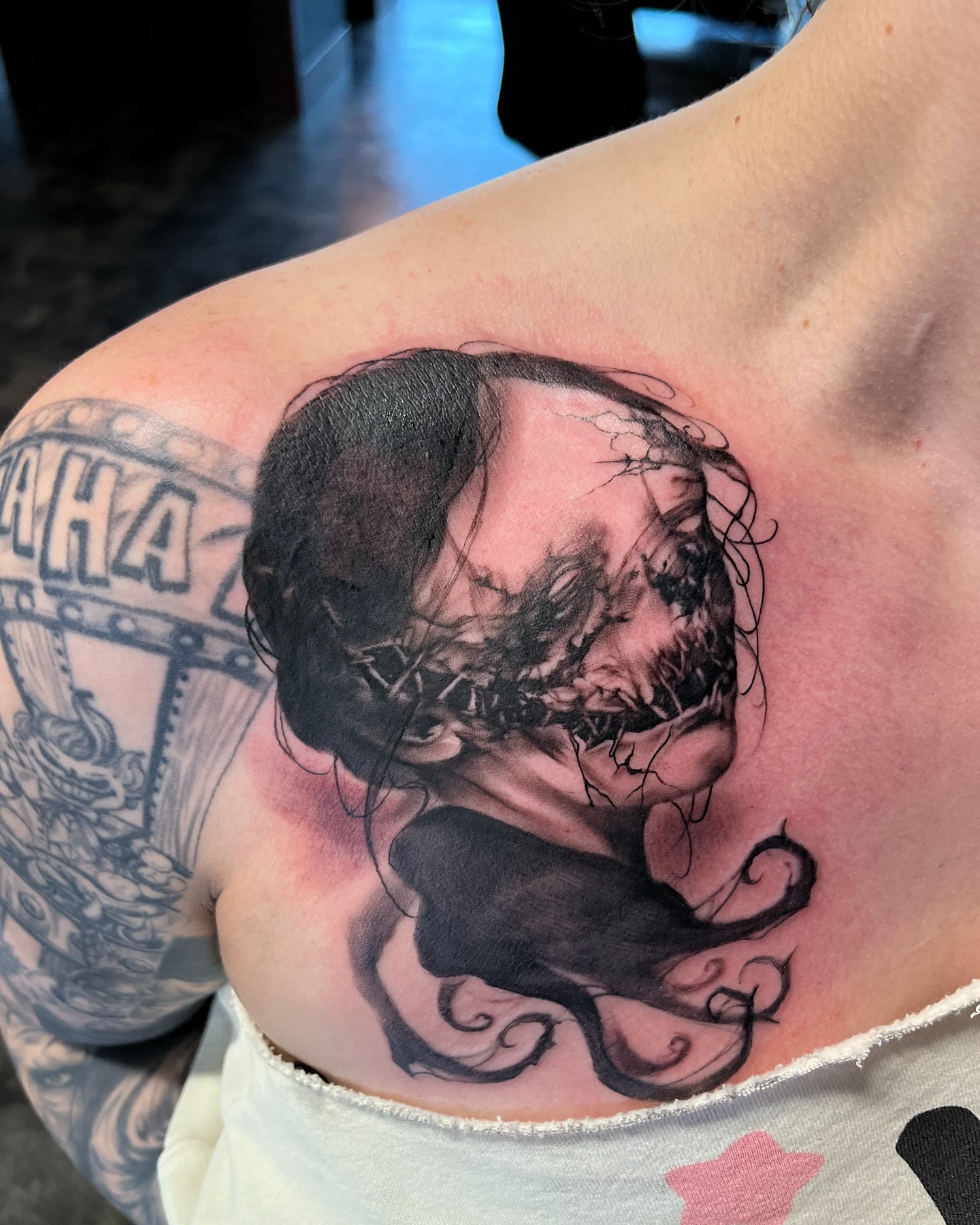 Tattoo by @tony.wilson.tattoos — realism, dark_realism