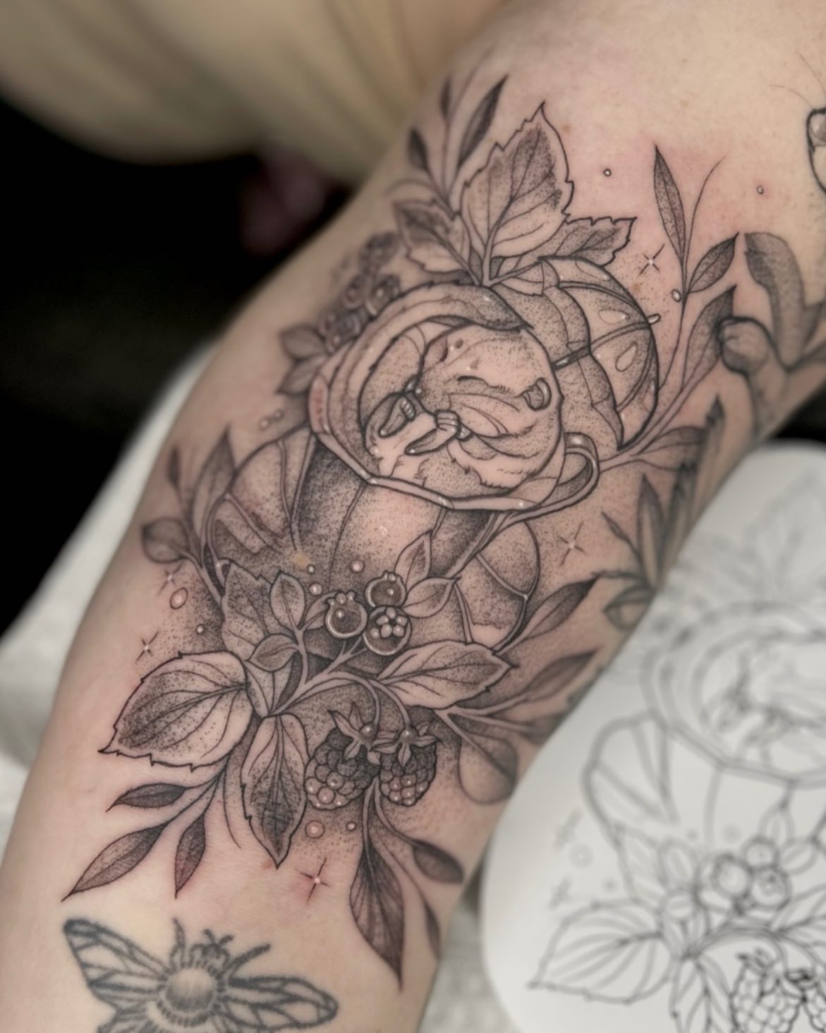 Tattoo by @lovelytattooing — black_and_grey, realism