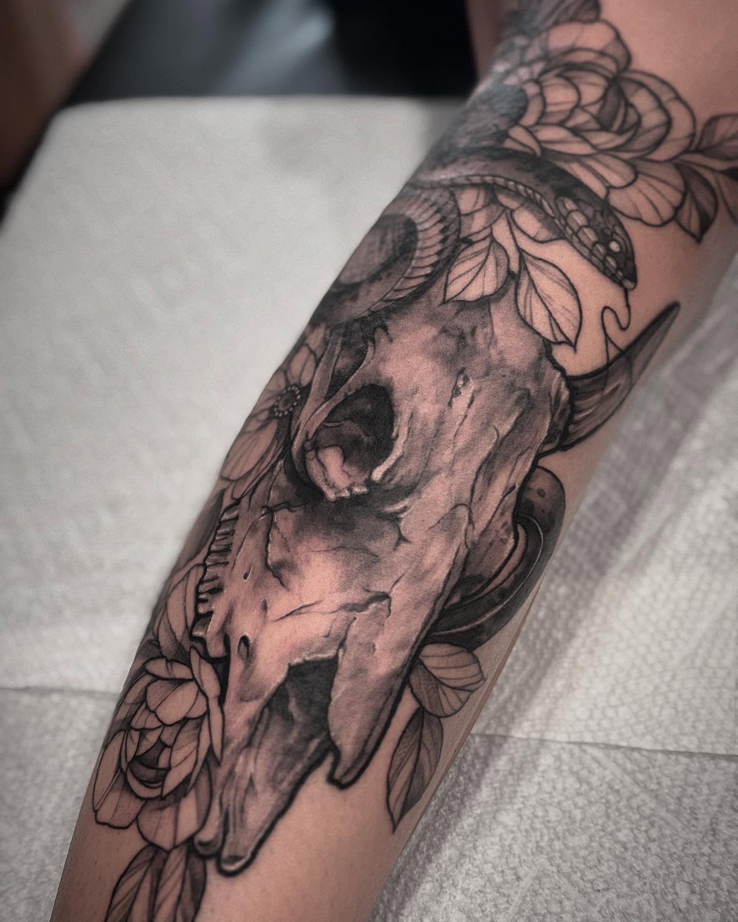Tattoo by @tats_earnhardt — black_and_grey, realism