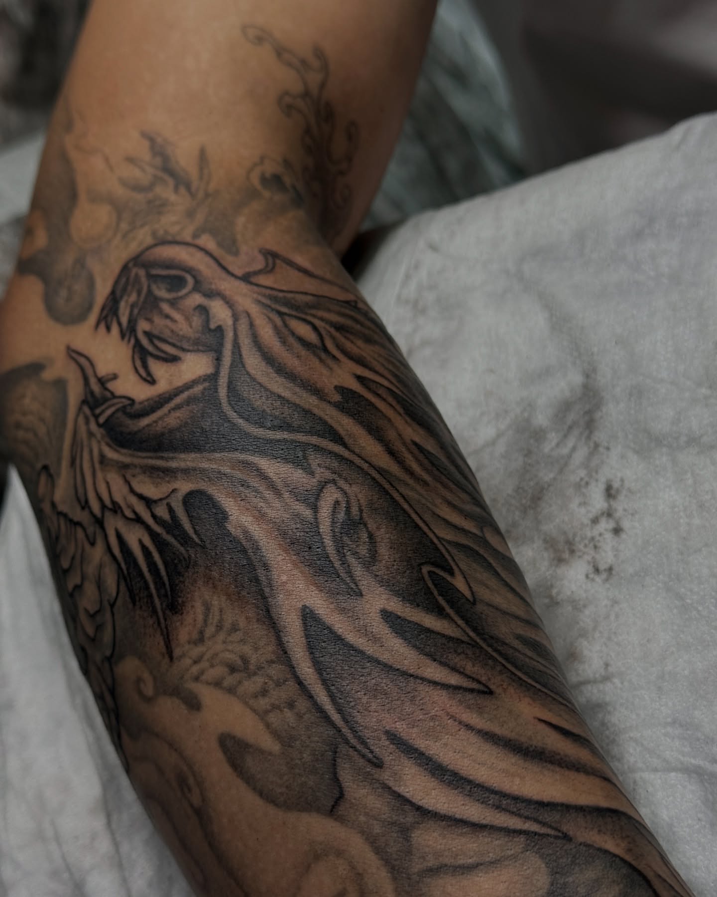 Tattoo by @artemulv — black_and_grey