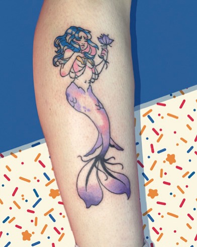 Tattoo by @dungeonfern โ watercolor