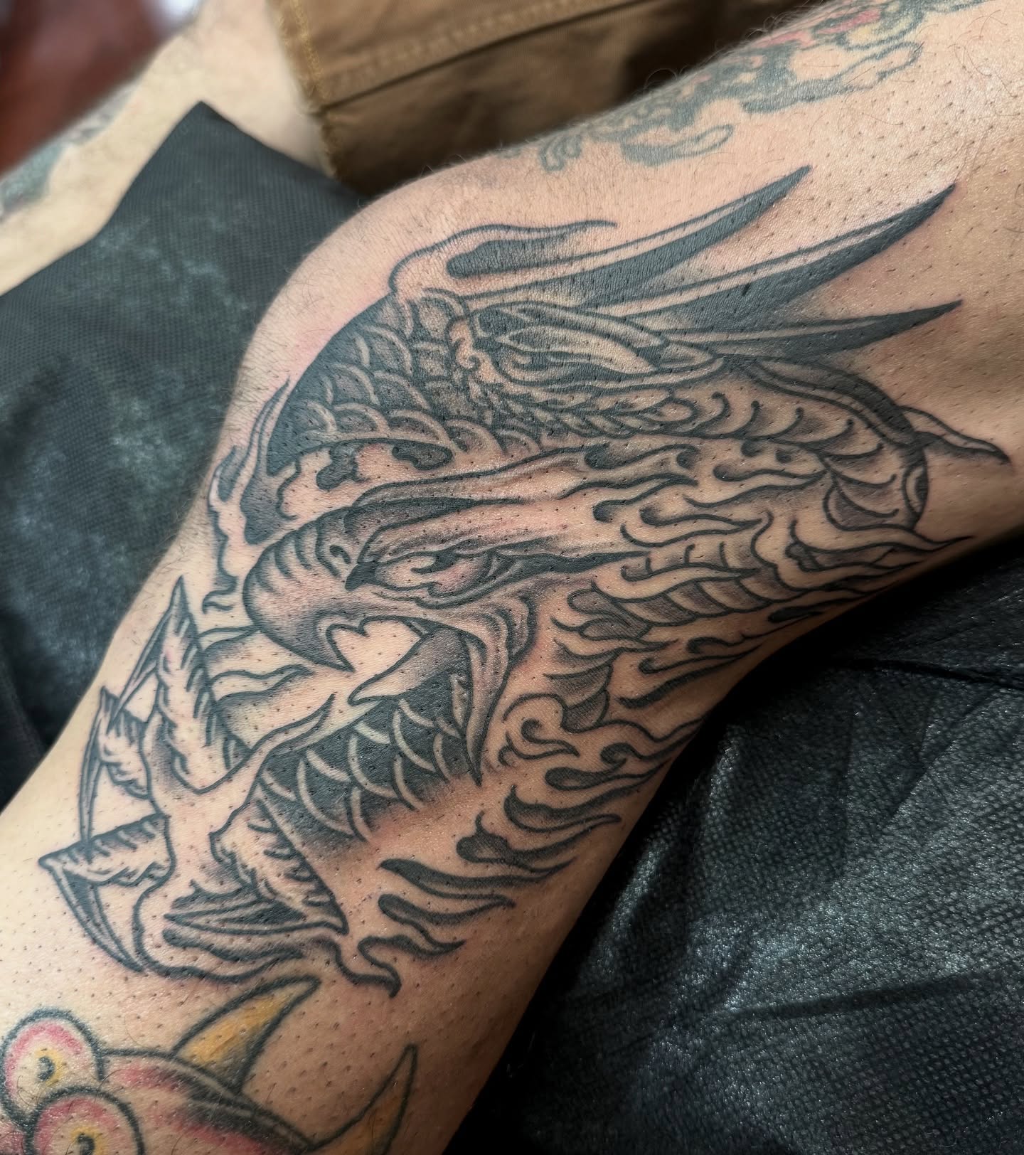 Tattoo by @ernie_portcity — black_and_grey