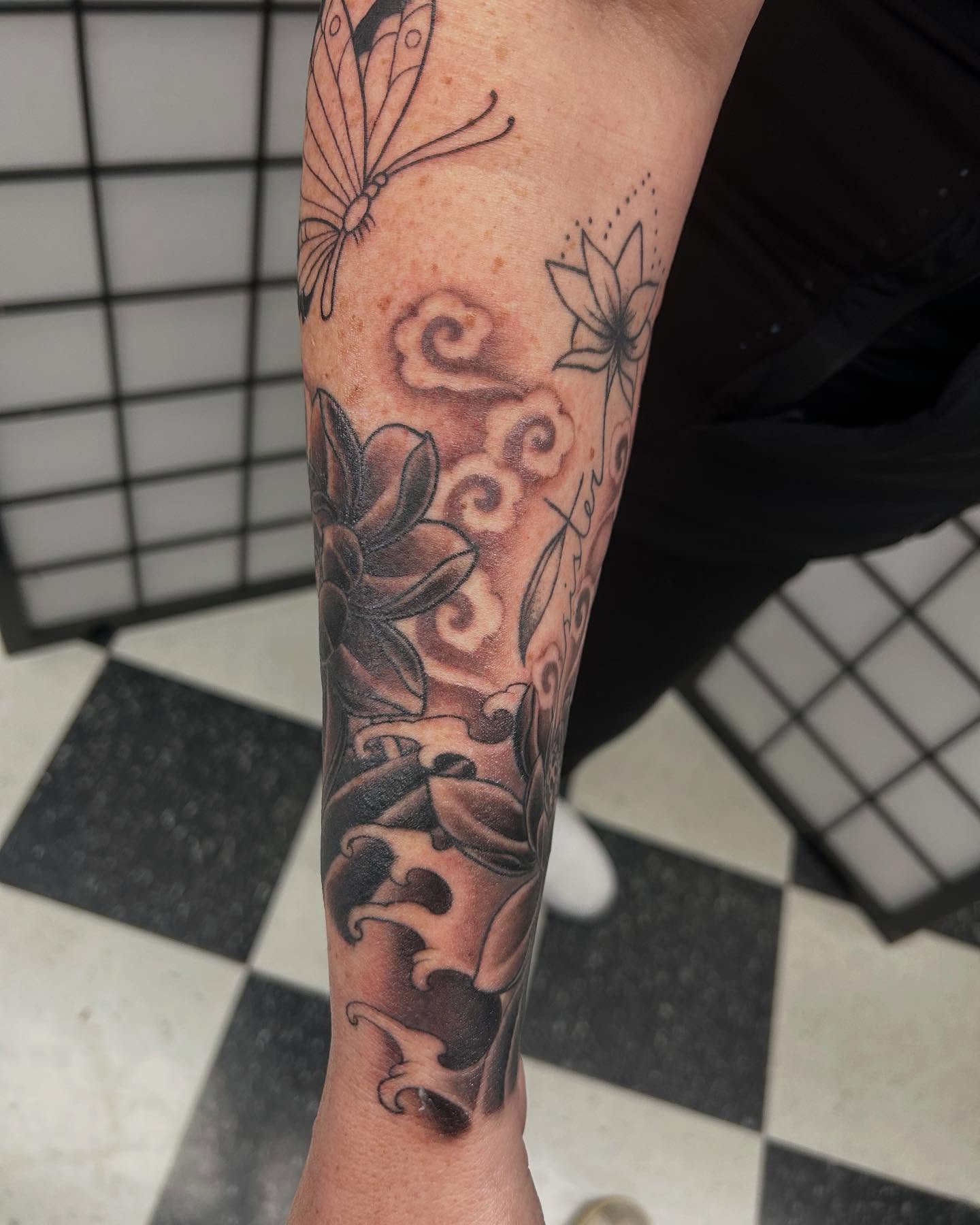 Tattoo by @camdentuttletattoos — black_and_grey