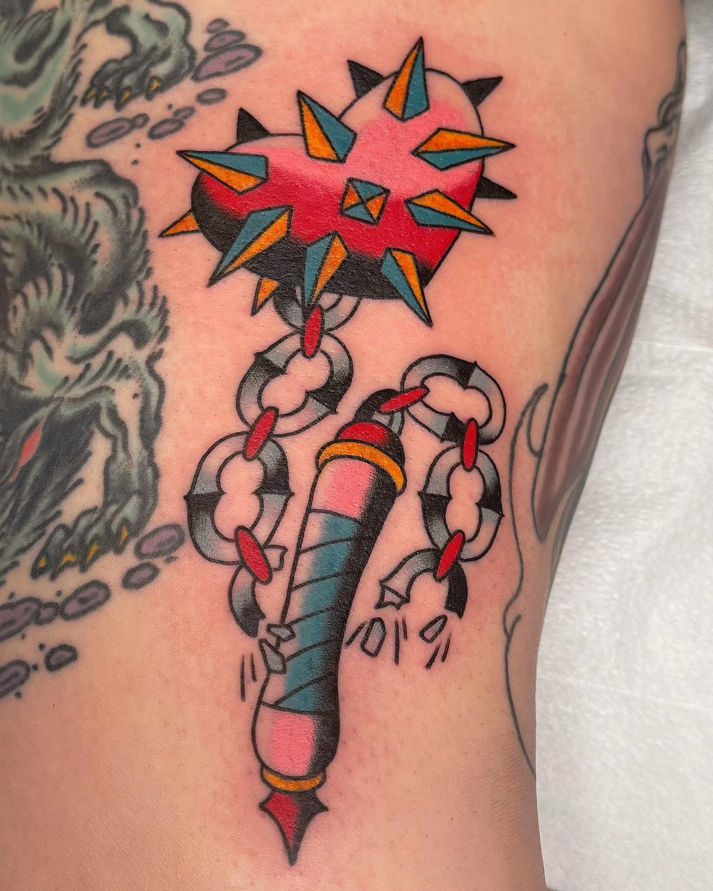 Tattoo by @booradleey — american_traditional, geometric