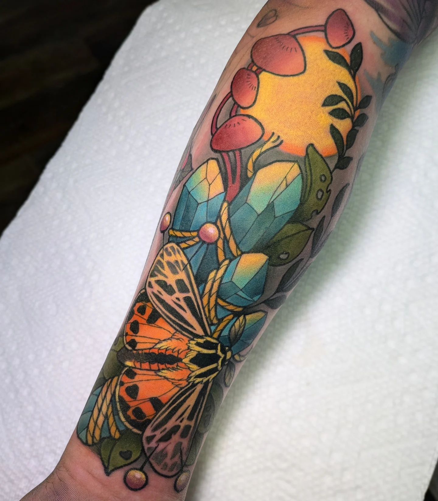 Tattoo by @ellietattoos — american_traditional, geometric