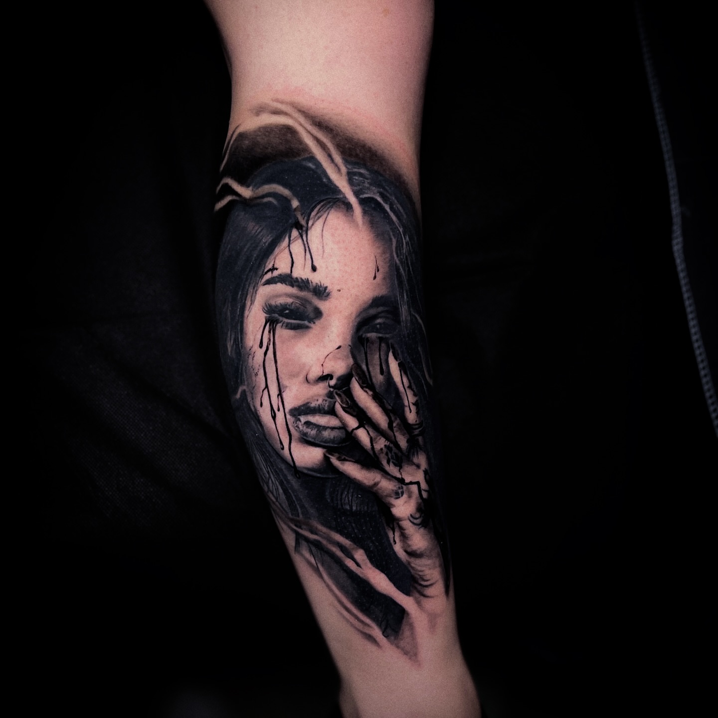 Tattoo by @ghostbutchertattoos — realism, dark_realism