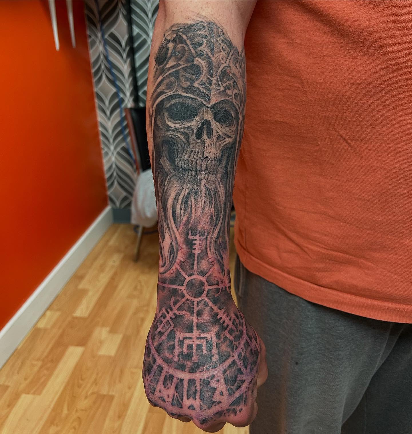 Tattoo by @chris_renaissancetattoos — black_and_grey, geometric