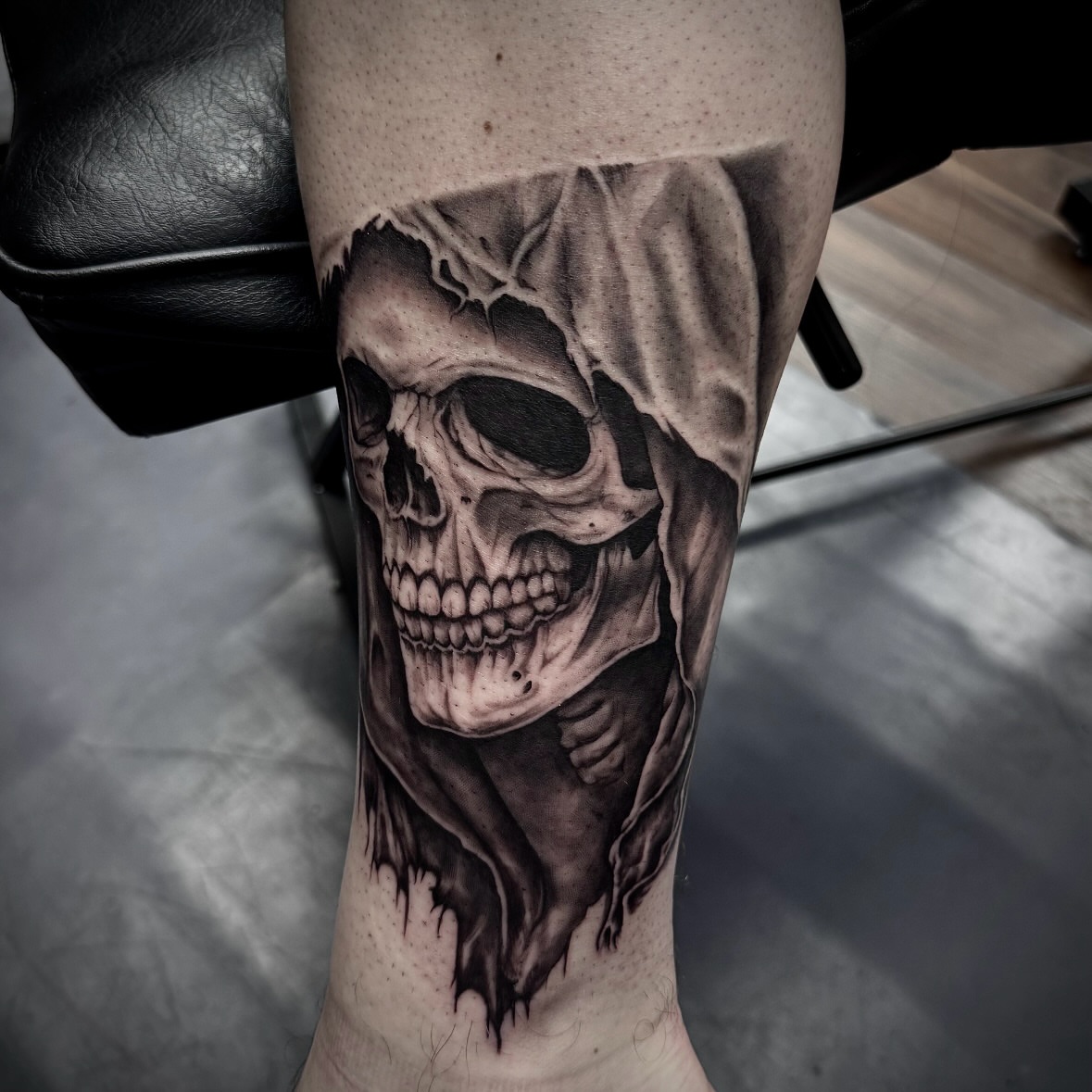 Tattoo by @corycabletattoos — realism, dark_realism